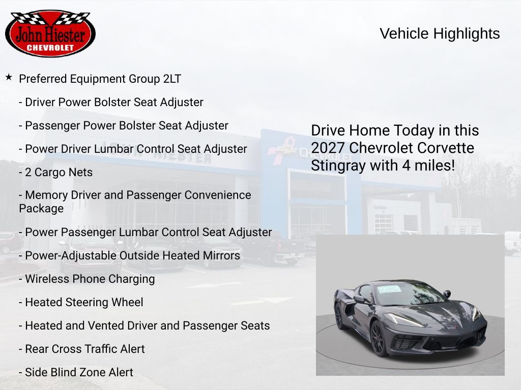 New 2027 Chevrolet Corvette Stingray Coupe w/ 2LT RWD image 6