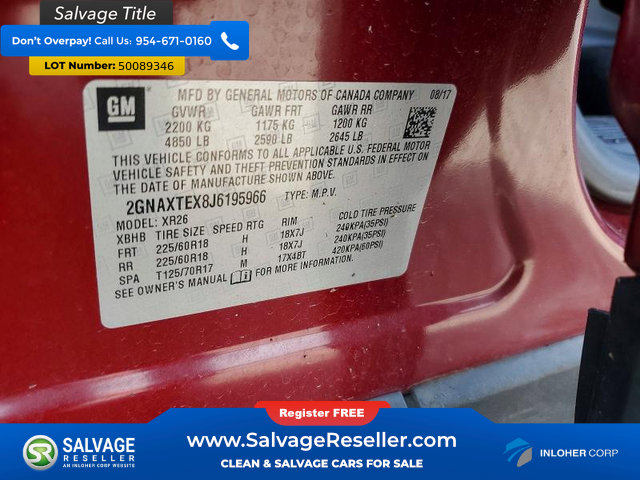 Used 2018 Chevrolet Equinox LT AWD/4WD image 17