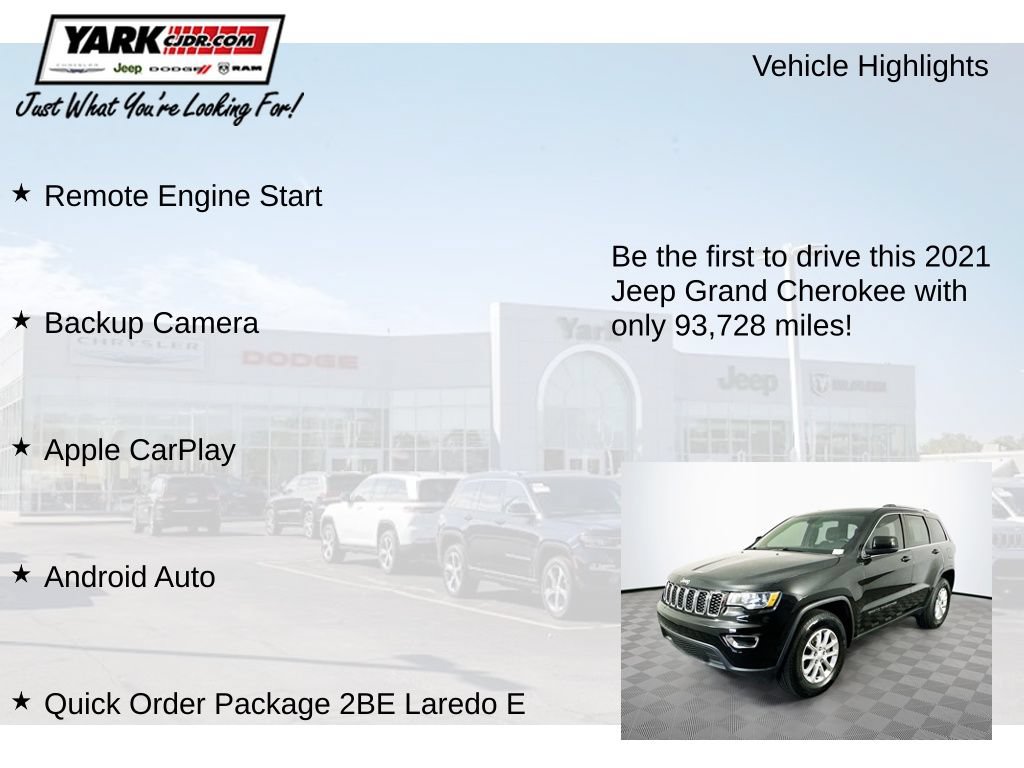 Certified 2021 Jeep Grand Cherokee Laredo w/ Security & Convenience Group AWD/4WD image 12