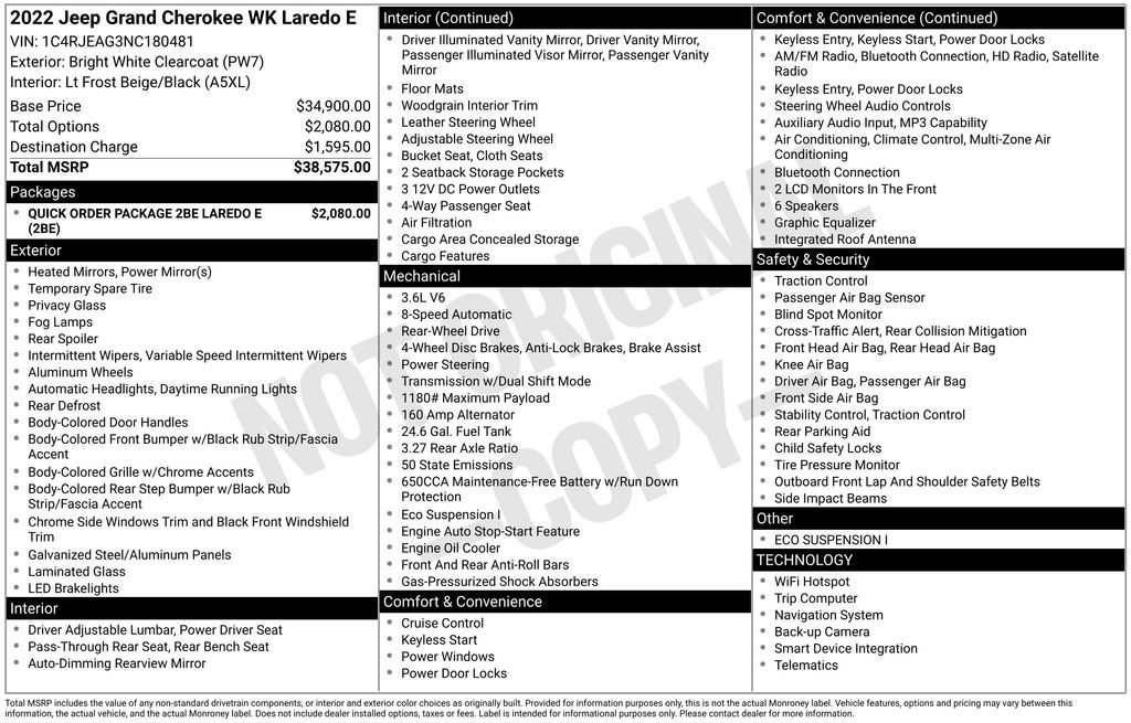 Used 2022 Jeep Grand Cherokee Laredo E RWD image 15
