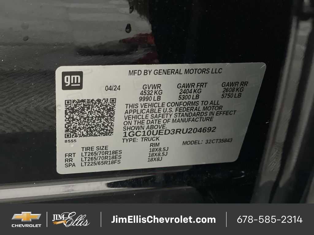 New 2024 Chevrolet Silverado EV W/T image 63