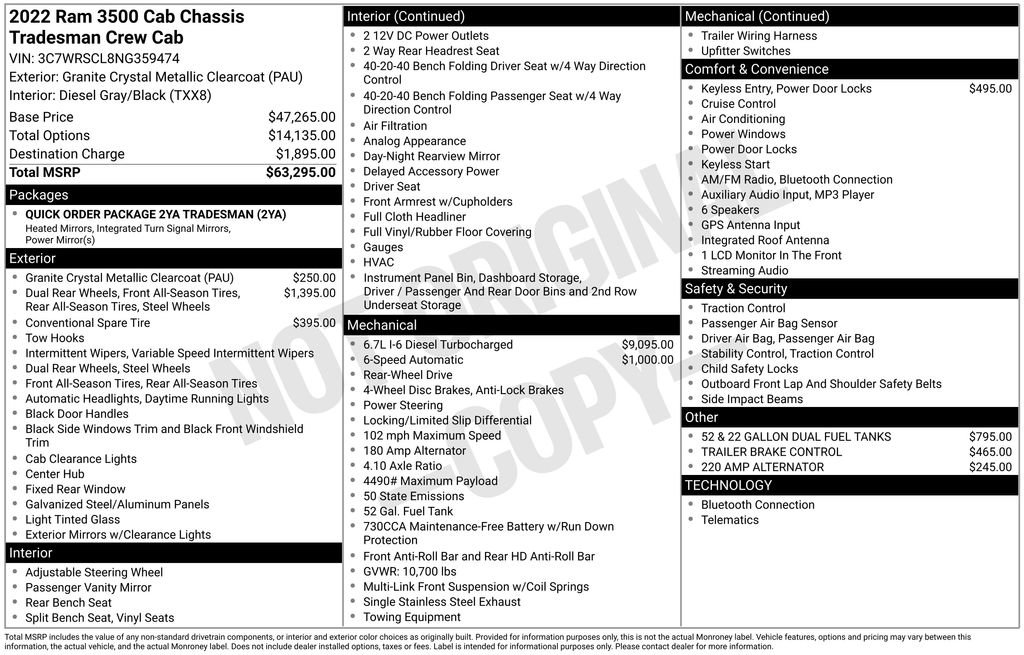 Used 2022 RAM 3500 Tradesman image 15