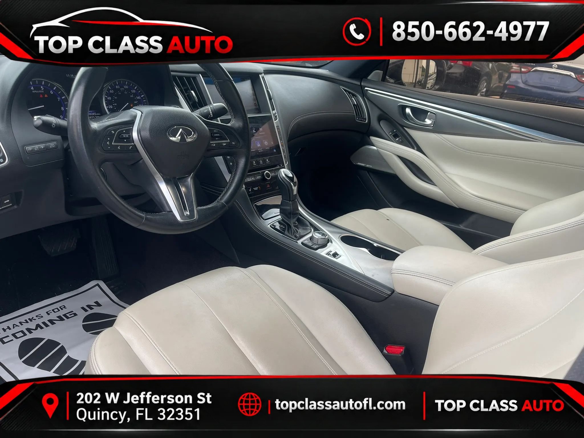 Used 2017 INFINITI Q60 3.0t w/ Premium Plus Package 3.0T RWD image 7
