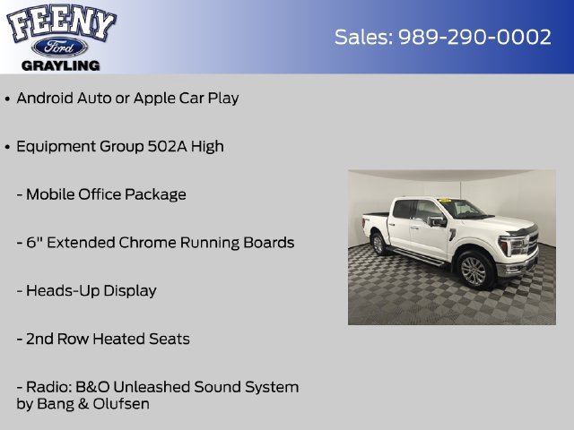 Certified 2024 Ford F150 Lariat w/ Equipment Group 502A High AWD/4WD image 8