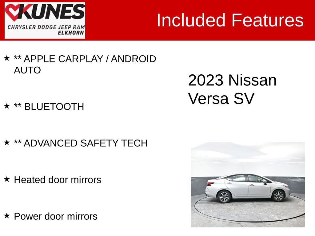 Used 2023 Nissan Versa SV image 2