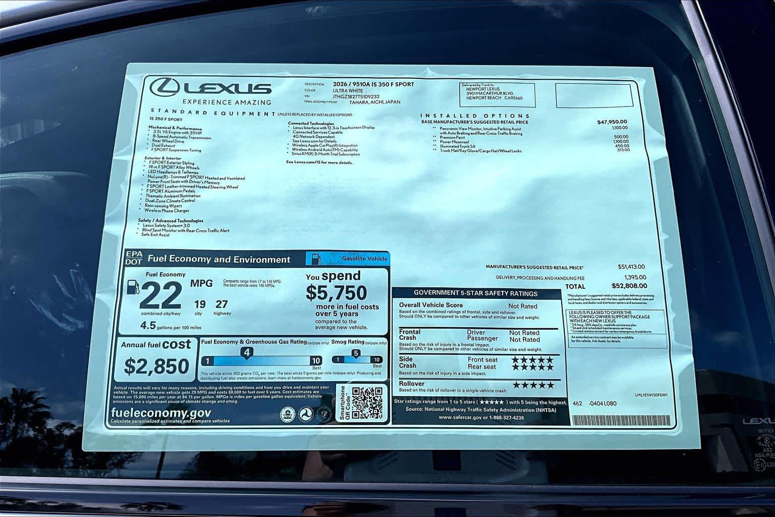 New 2026 Lexus IS 350 F Sport w/ Accessory Package Z1 RWD image 22