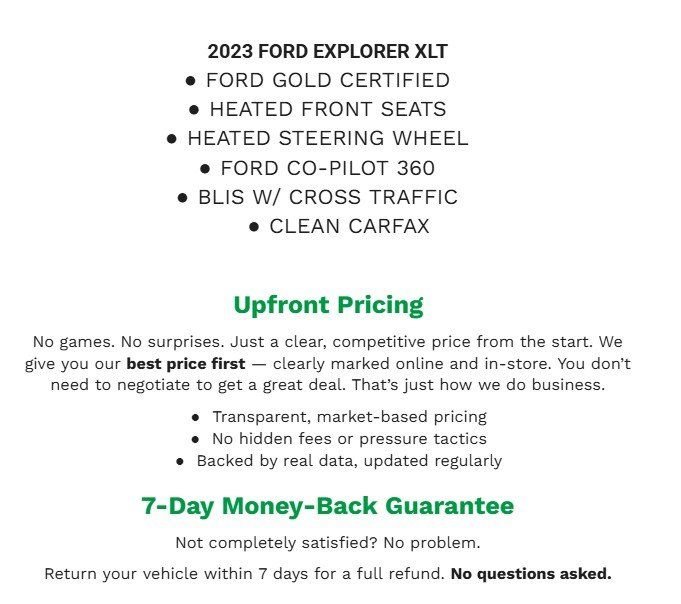 Used 2023 Ford Explorer XLT w/ Equipment Group 202A image 2