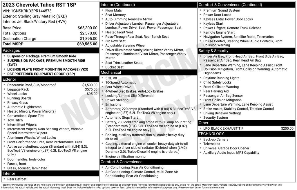 Used 2023 Chevrolet Tahoe RST AWD/4WD image 43