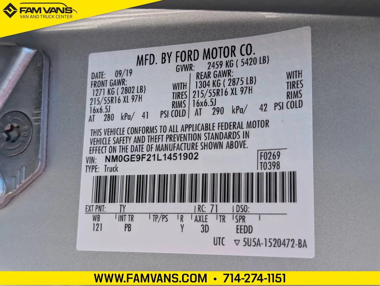Used 2020 Ford Transit Connect XLT FWD image 29