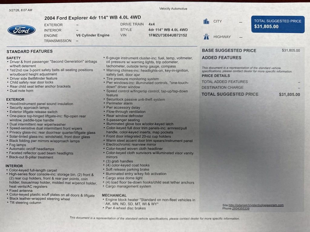 Used 2004 Ford Explorer XLT AWD/4WD image 24