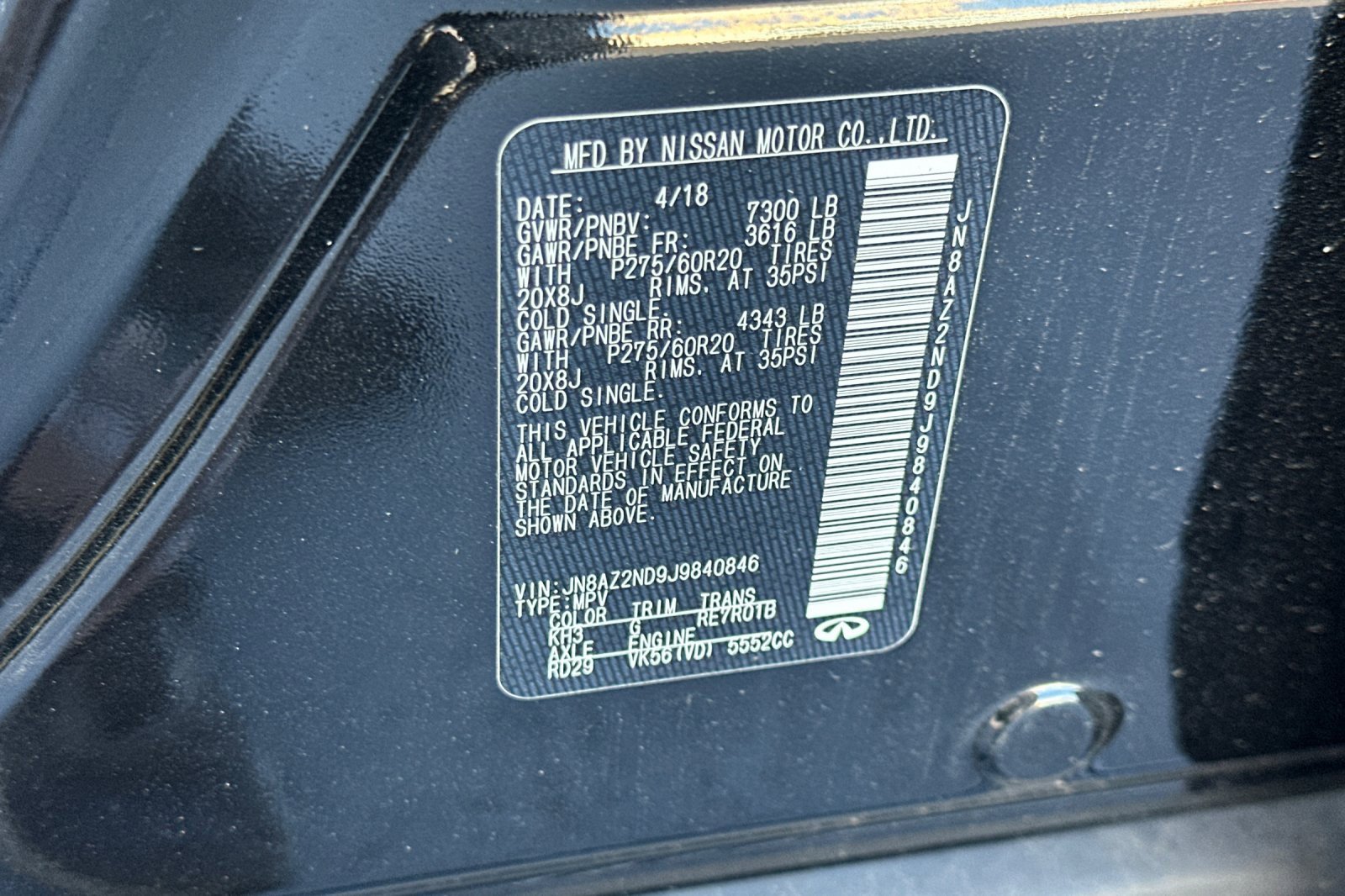 Used 2018 INFINITI QX80 2WD w/ Driver Assistance Package image 58