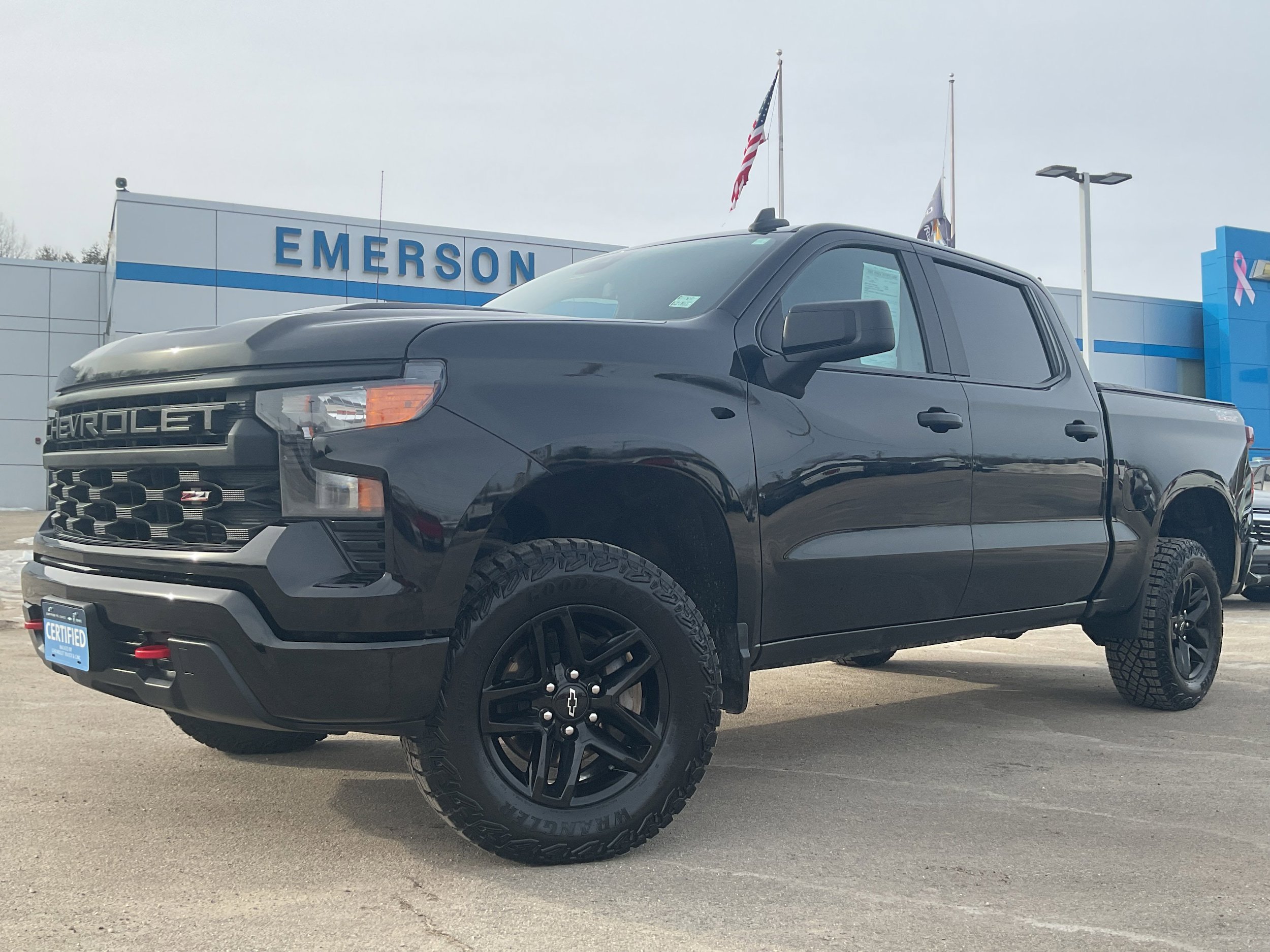 Certified 2024 Chevrolet Silverado 1500 Custom Trail Boss w/ LPO, Dark Essentials Package AWD/4WD image 1