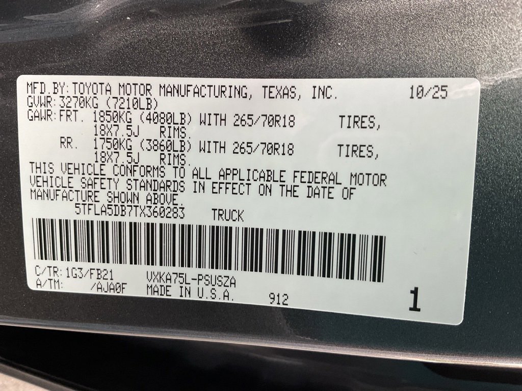 New 2026 Toyota Tundra SR5 image 38