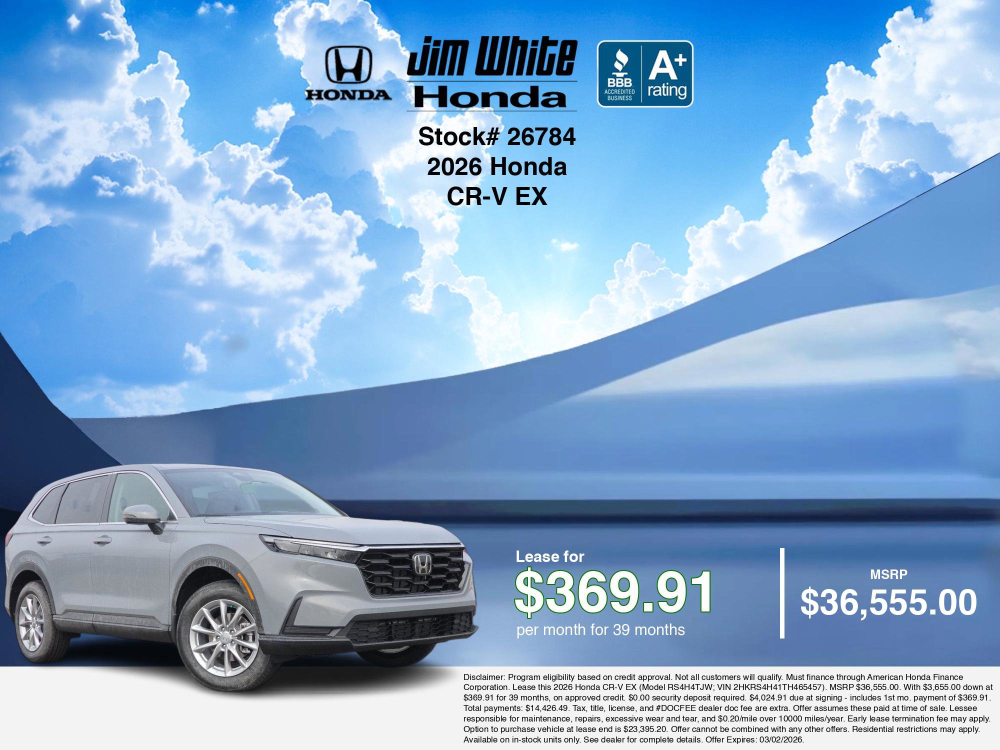 New 2026 Honda CR-V EX image 3