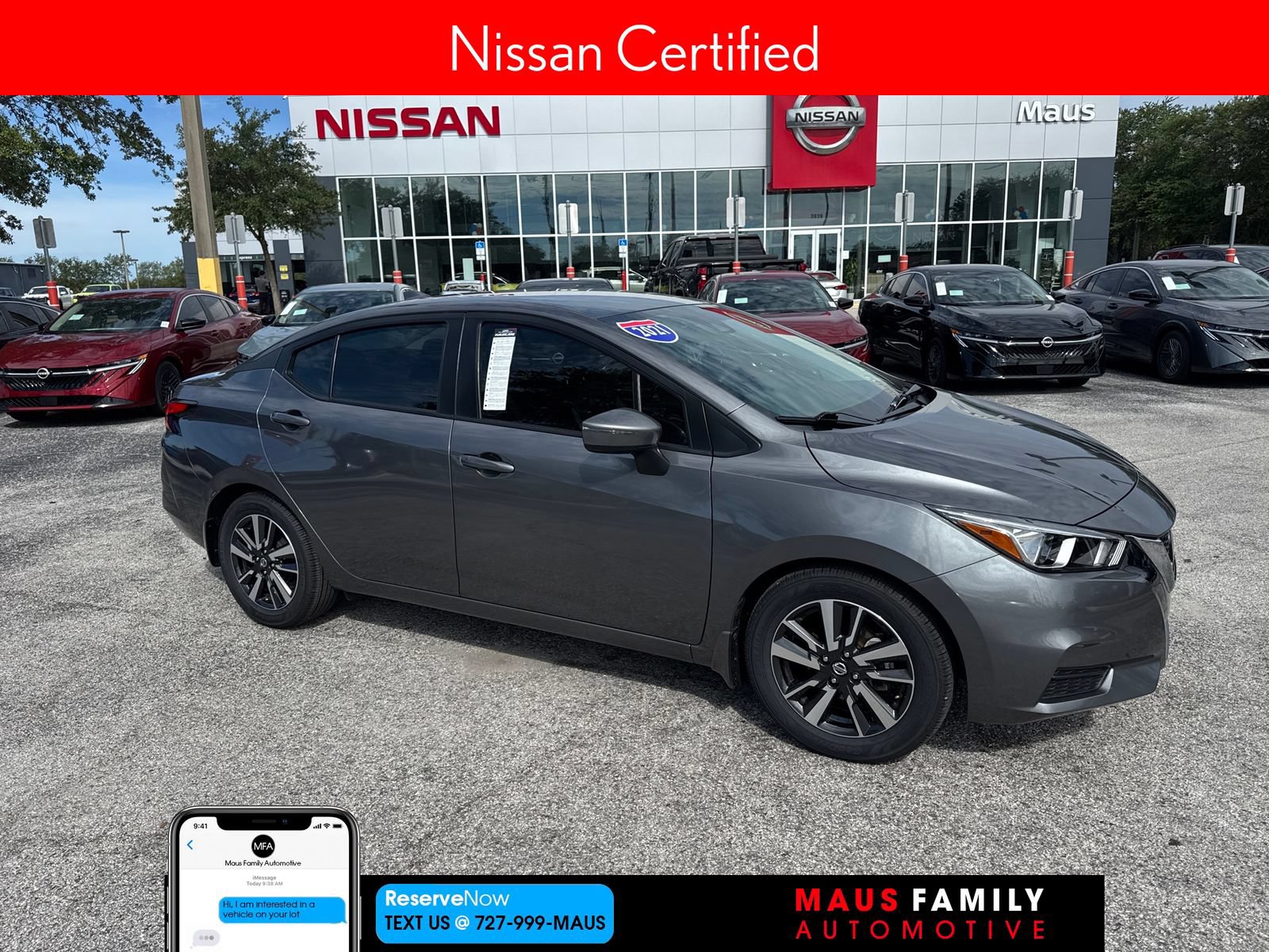 Certified 2021 Nissan Versa SV