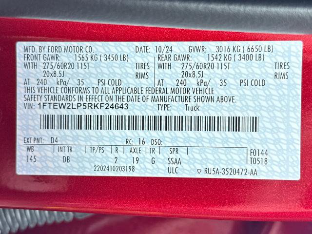Certified 2024 Ford F150 STX w/ STX Black Appearance Package AWD/4WD image 31