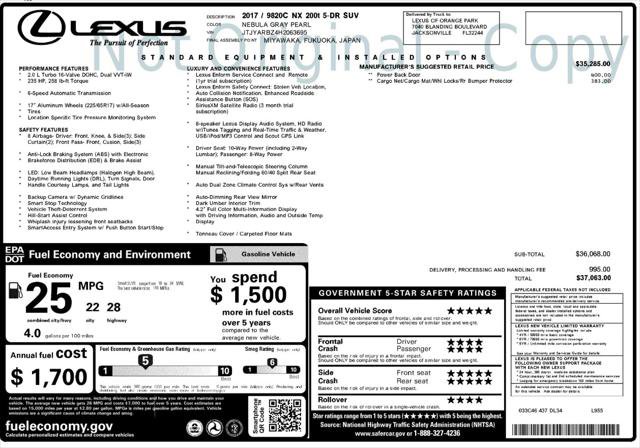 Used 2017 Lexus NX 200t FWD w/ Accessory Package 2 image 6