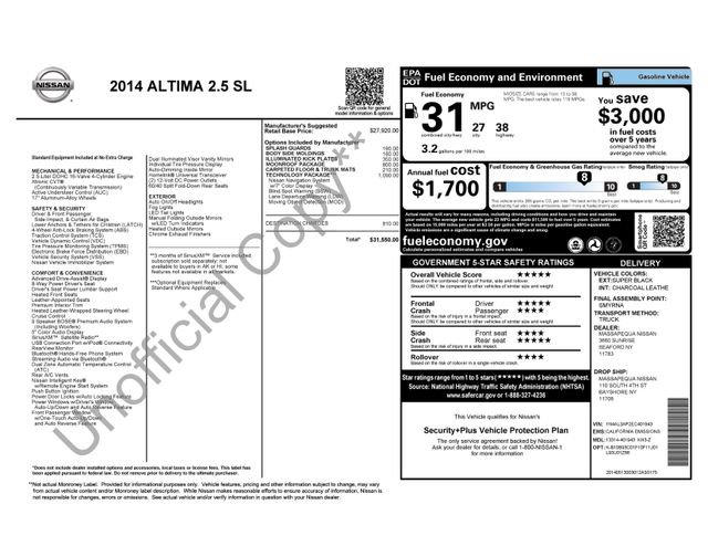 Used 2014 Nissan Altima 2.5 SL w/ Technology Package FWD image 7