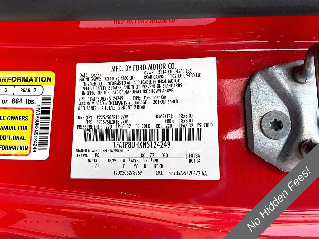 Used 2022 Ford Mustang Premium RWD image 24
