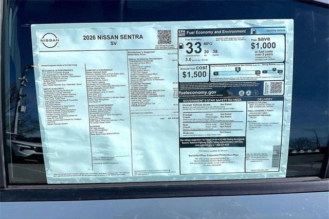 New 2026 Nissan Sentra SV w/ SV Convenience Package image 13