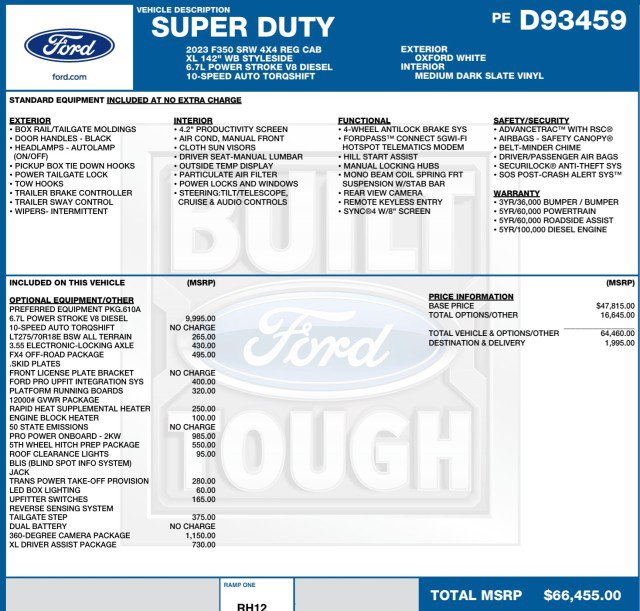 Used 2023 Ford F350 XL w/ 360-Degree Camera Package AWD/4WD image 2