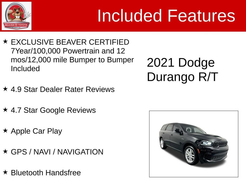 Used 2021 Dodge Durango R/T w/ Trailer Tow Group IV RWD image 4