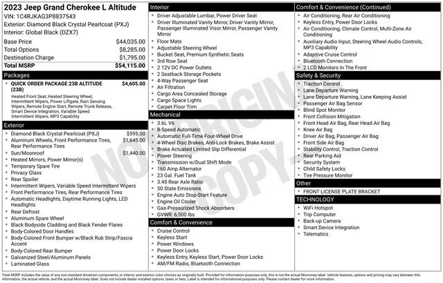 Used 2023 Jeep Grand Cherokee L Laredo AWD/4WD image 28