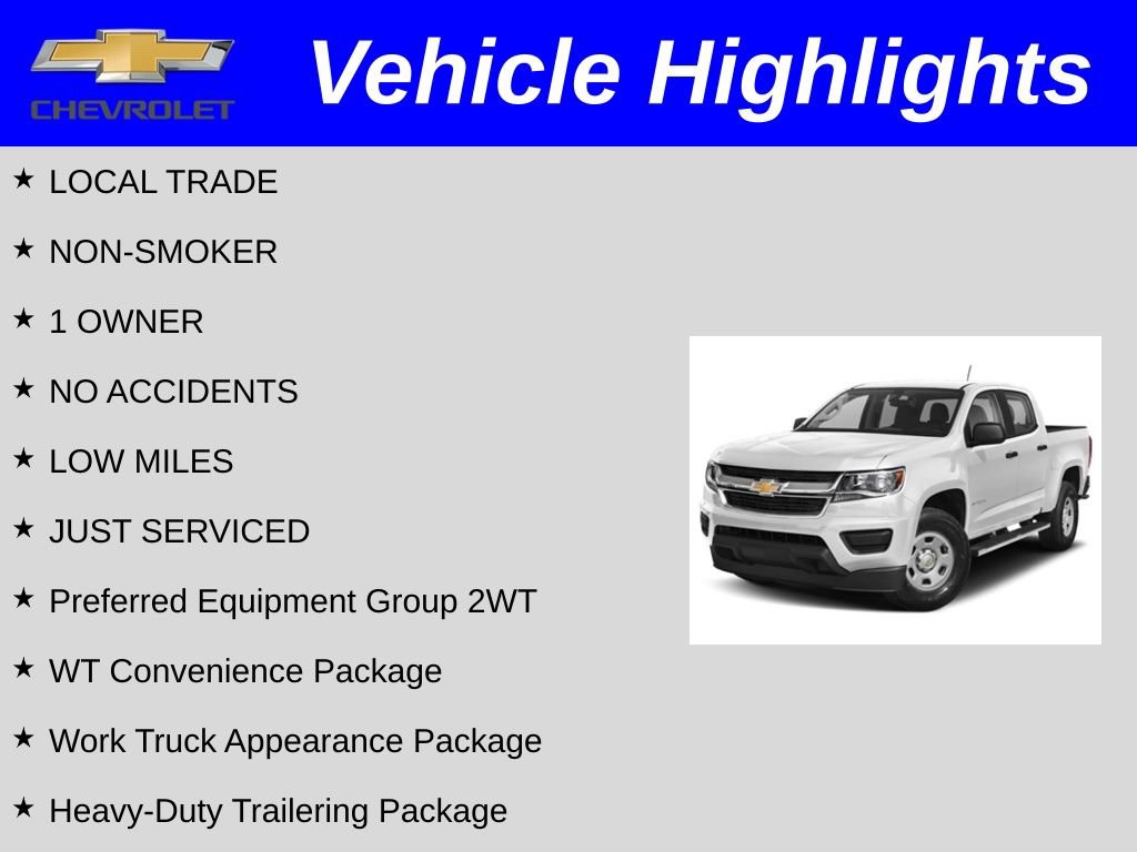 Used 2019 Chevrolet Colorado W/T w/ WT Convenience Package RWD image 2