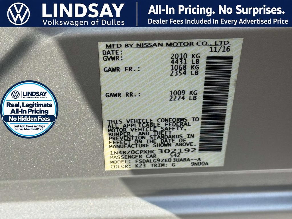 Used 2017 Nissan Leaf SL w/ Premium Package FWD image 25