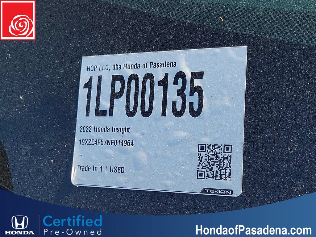 Certified 2022 Honda Insight EX image 34