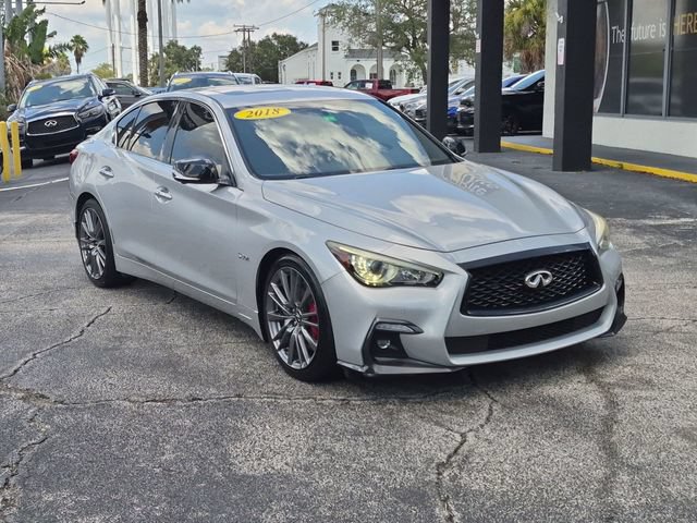 Used 2018 INFINITI Q50 Red Sport 400 w/ Proactive Package RWD image 3