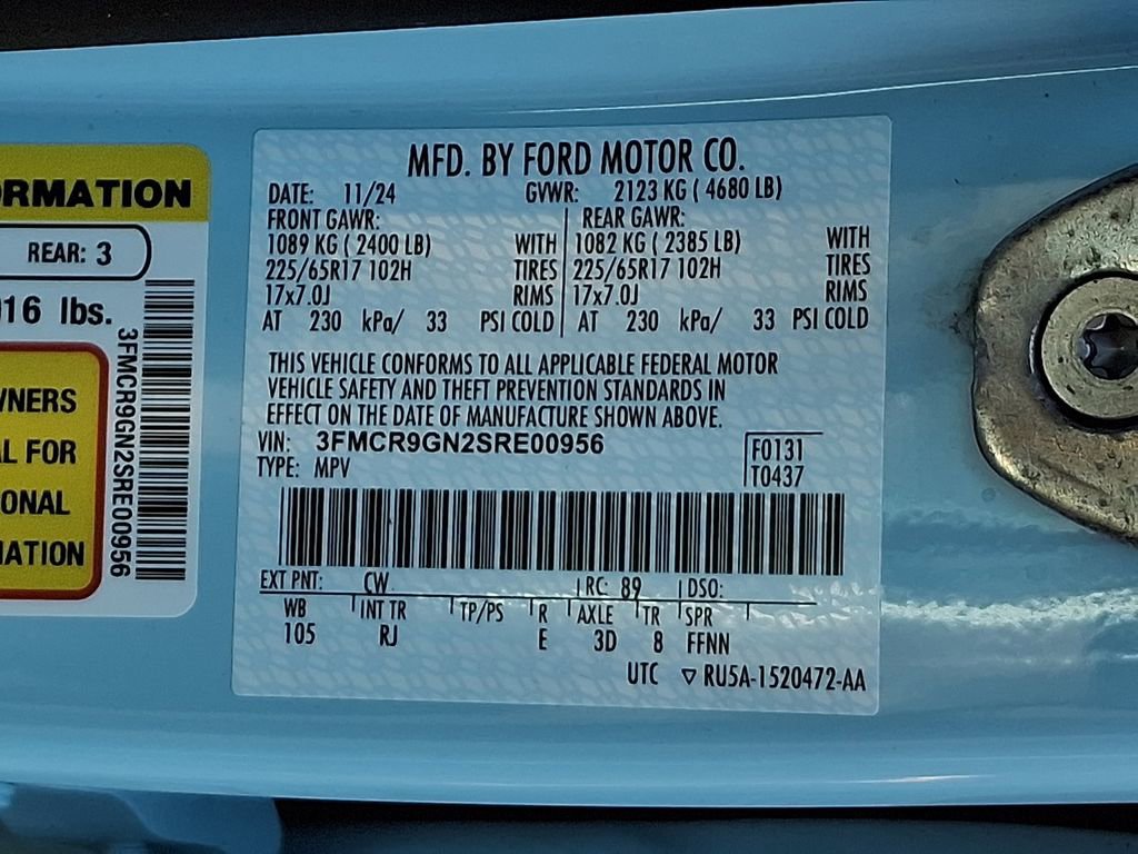 Certified 2025 Ford Bronco Sport Heritage w/ Convenience Package image 28