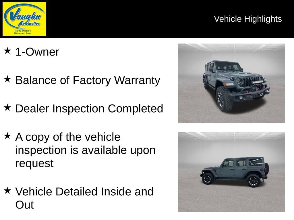 Used 2025 Jeep Wrangler Unlimited Rubicon w/ Safety Group AWD/4WD image 2