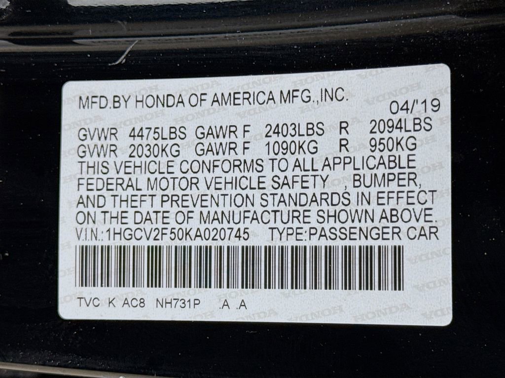 Used 2019 Honda Accord EX-L image 31