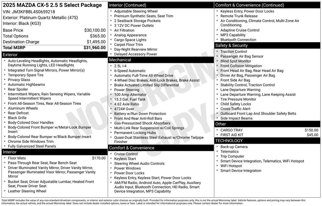 New 2025 MAZDA CX-5 AWD 2.5 S w/ Select Package image 29