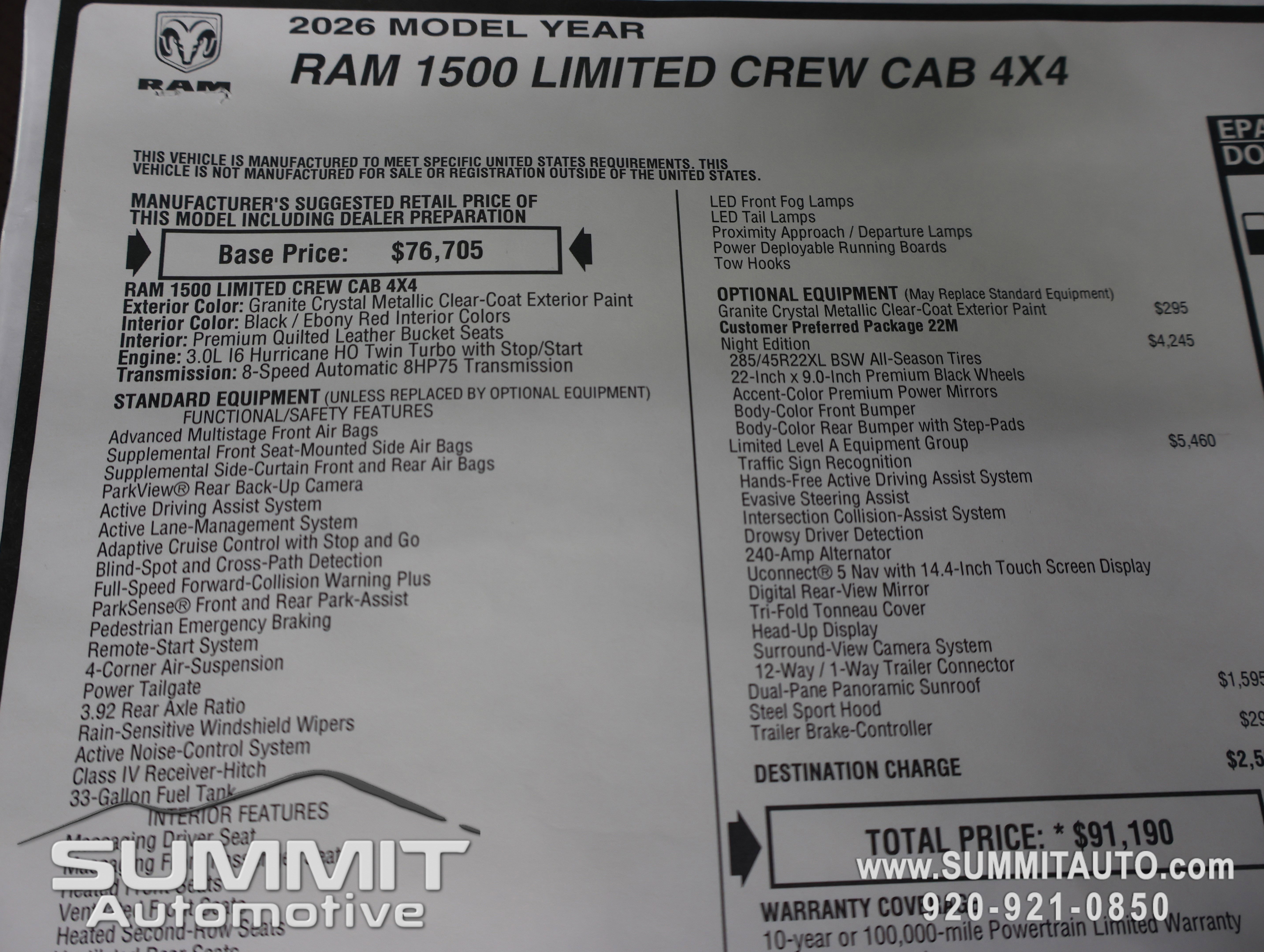 New 2026 RAM 1500 Limited AWD/4WD image 42