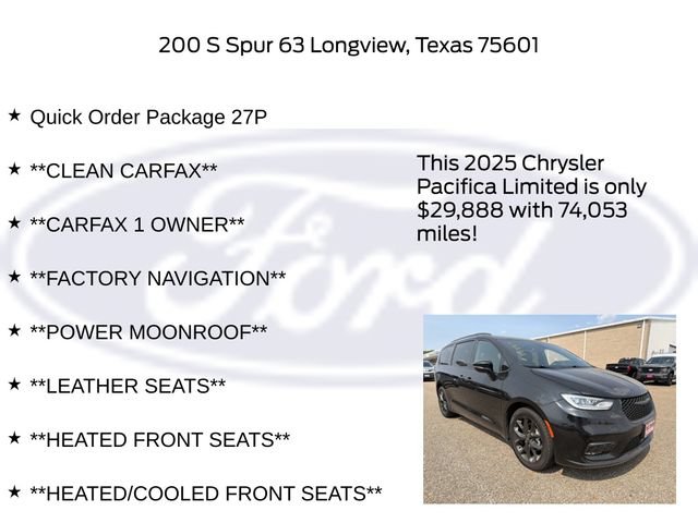 Used 2025 Chrysler Pacifica Limited FWD image 6