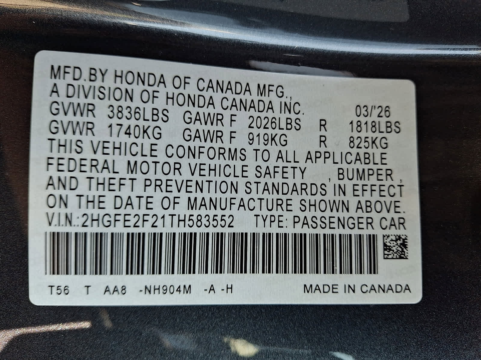 New 2026 Honda Civic LX image 10