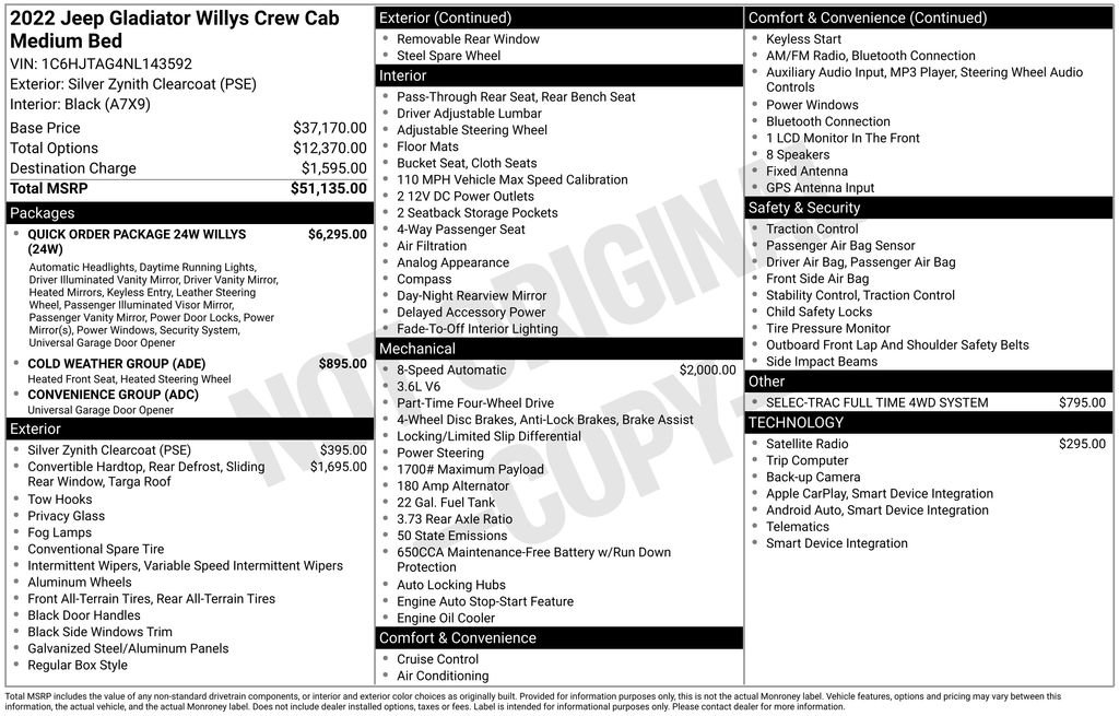 Used 2022 Jeep Gladiator Willys image 38