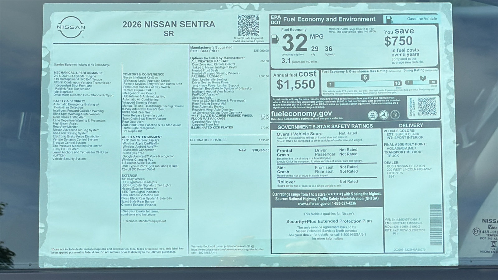 New 2026 Nissan Sentra SR w/ SR Premium Package FWD image 11