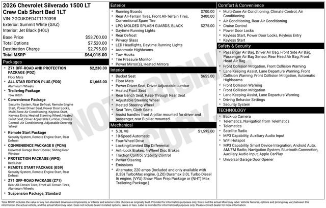 New 2026 Chevrolet Silverado 1500 LT AWD/4WD image 16