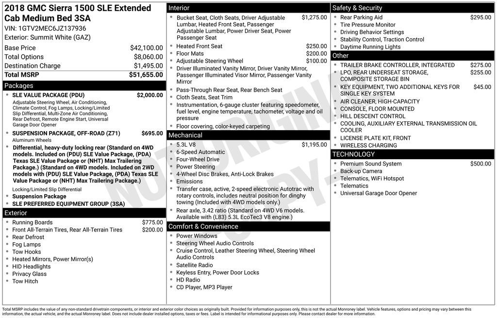 Used 2018 GMC Sierra 1500 SLE w/ SLE Value Package image 10