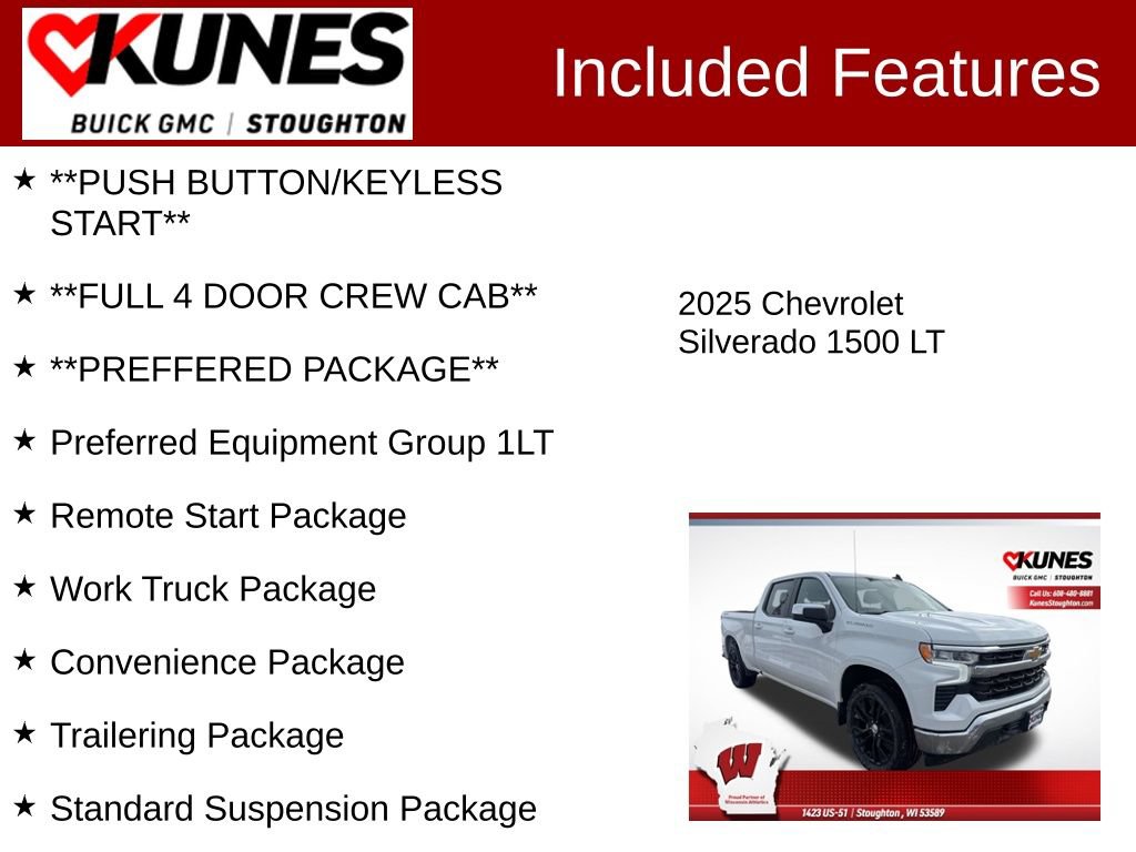 Used 2025 Chevrolet Silverado 1500 LT w/ Work Truck Package AWD/4WD image 3