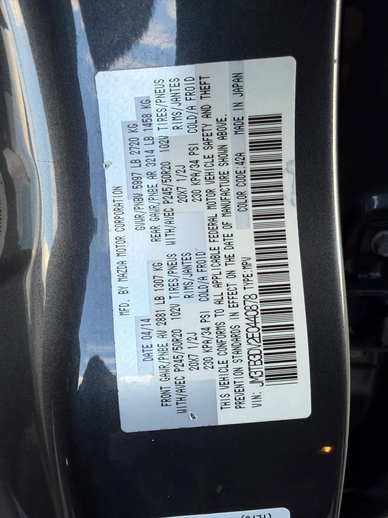 Used 2014 MAZDA CX-9 Grand Touring w/ GT Technology Package AWD/4WD image 71