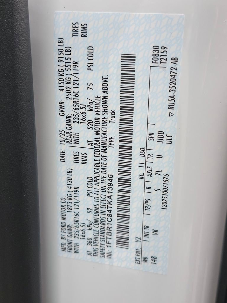 New 2026 Ford Transit 250 148 Medium Roof w/ Load Area Protection Package image 25