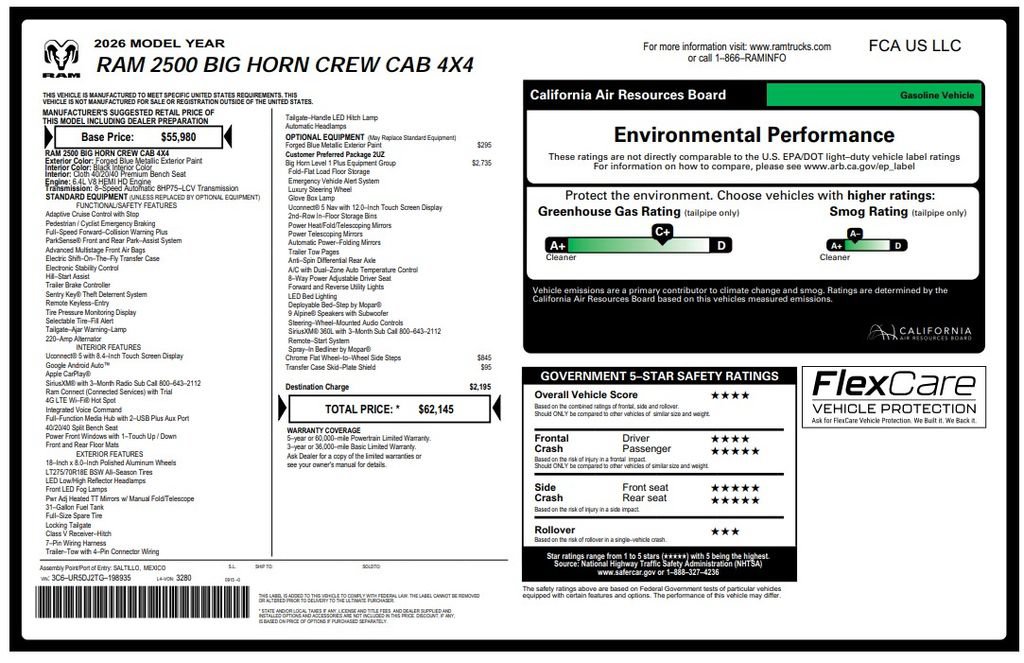 Used 2026 RAM 2500 Big Horn AWD/4WD image 2