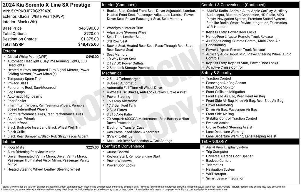 Used 2024 Kia Sorento SX Prestige image 5