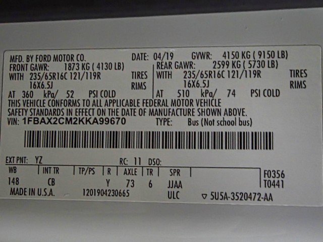 Used 2019 Ford Transit 350 XLT image 36