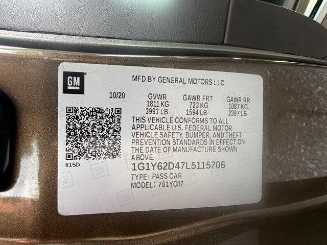 Certified 2020 Chevrolet Corvette Stingray Coupe w/ 1LT RWD image 23