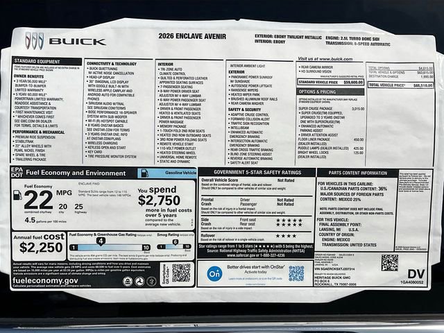 New 2026 Buick Enclave Avenir w/ Super Cruise Package image 21